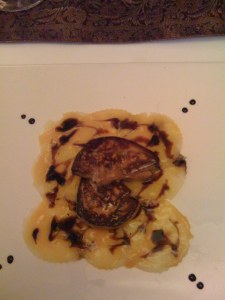 Foie gras auf Mango