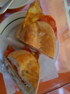 Chorizo and Omelette sandwich